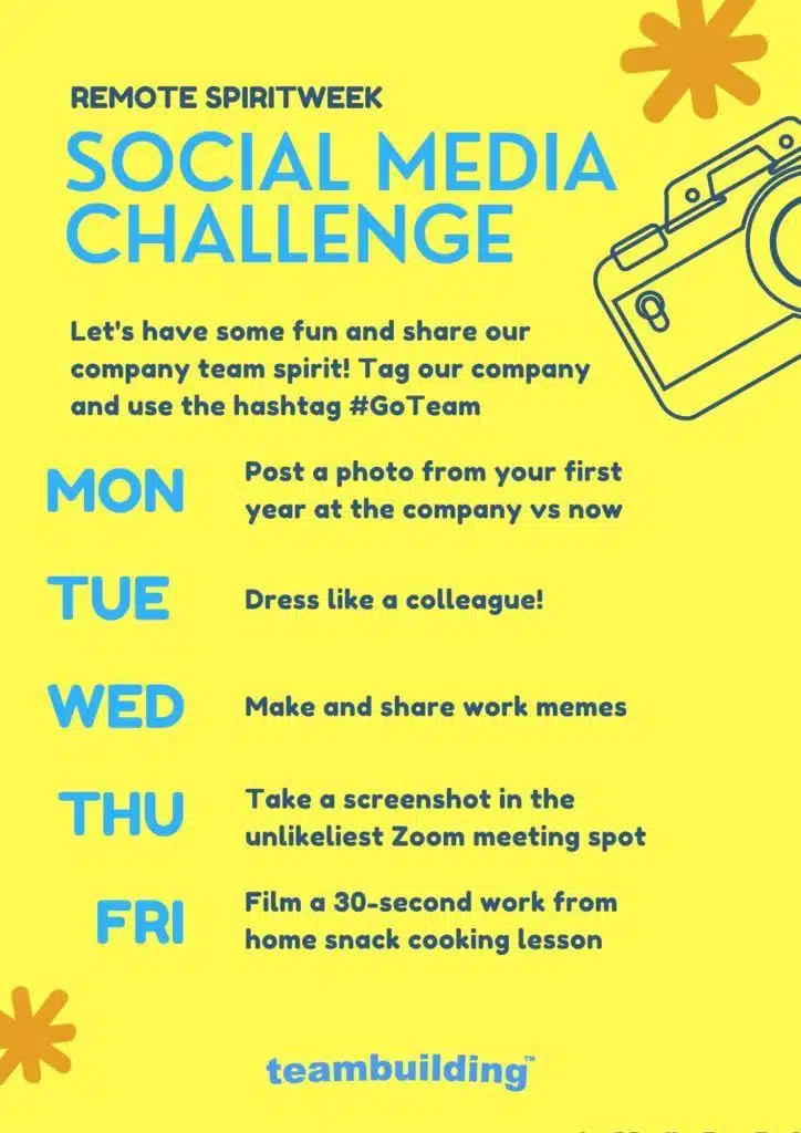 Online Spirit Week Social Media Game 2