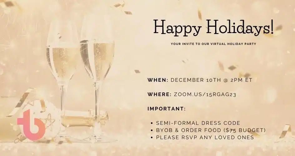 virtual holiday party invitation template #2